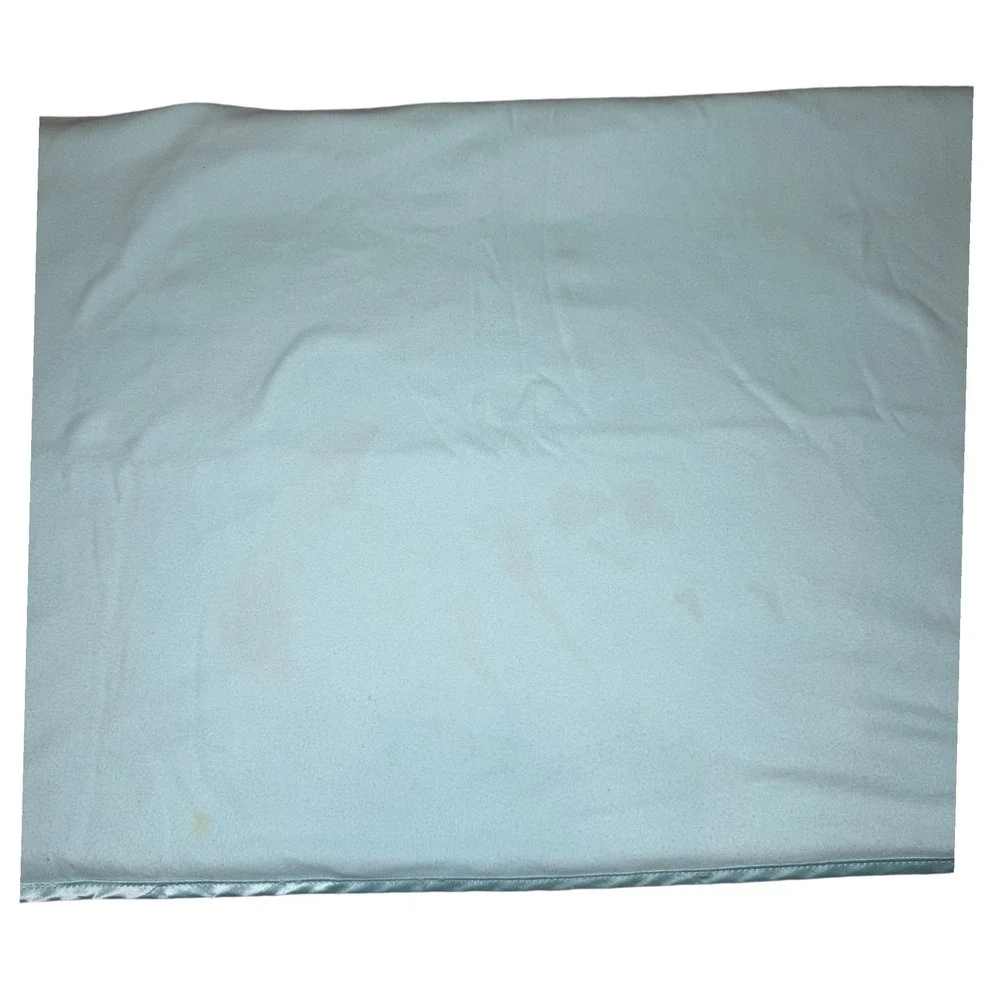 Small Wonders Blue Polka Dot Giraffe Jungle Friend Satin Trim Baby Blanket Cotto